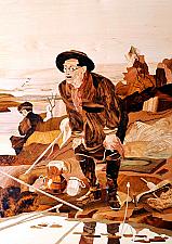 The Fisherman - marquetry