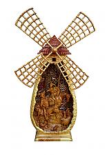 Windmills of Don Quixote - wood carving