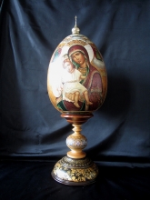 Mother Of God It Is Truly Meet - Hand painted Easter Egg 