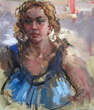 Portrait Of A Young Girl - oil, canvas