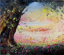 Good Shade - oil, canvas, palette knife