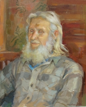 Mordvin-hermit - oil, canvas