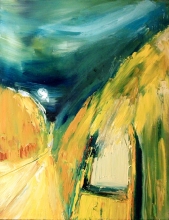 Boat In the Hay - oil, canvas on the frame