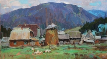 In The Crapathians - oil, canvas