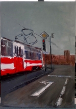Road - oil, canvas, mixed technique