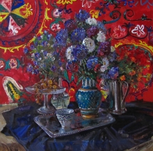 Asters - oil, canvas