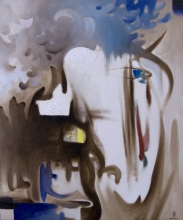 Sinking Feeling Of The White Horse - oil, canvs