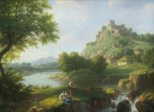 Inspired By The Painting "Day Off At Fishing" - oil, canvas