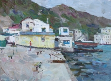 Embankment Of The Balaklava - oil, canvas