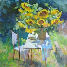 Sunflowers - oil, canvas