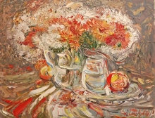 Still Life - oil, cardboard