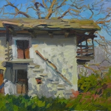 Oil House. Italy - oil, canvas