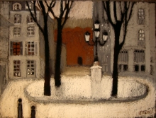 Paris. Furstenberg Square - pastel, cardboard