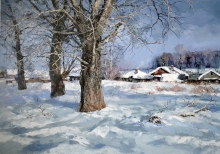 Morning Of The New Year - oil, canvas