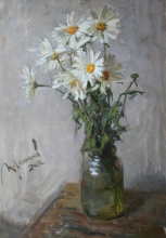 Chamomiles - oil, canvas