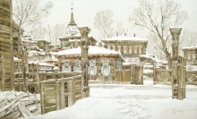 Irkutsk. Street Of 3rd Of July - oil, canvas