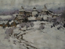 Old Ladoga - oil, canvas