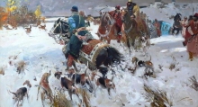 On The First Snow - oil, canvas
