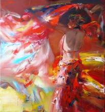 Silk And Sun - oil, canvas