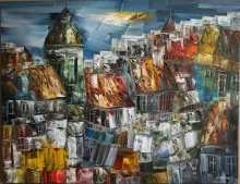 Evening - oil, canvas