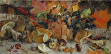 Mushroom Catch - oil, canvas