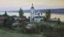Evening Over The Volga - oil, canvas