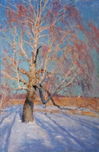 Frosty Day - oil, canvas