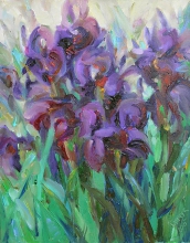 Irises - oil, canvas