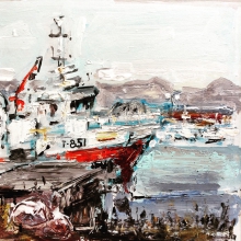 At The Sea - oil, cardboard