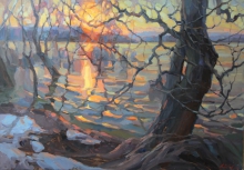 The Day Is Fading - oil, canvas
