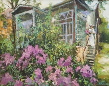 Old Lodge - oil, canvas