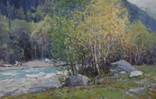 Tenderness Of Autumn - oil, canvas