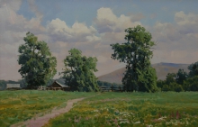 Near An Old Farmstead - oil, canvas
