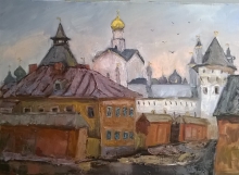 Old Rostov - oil, canvas